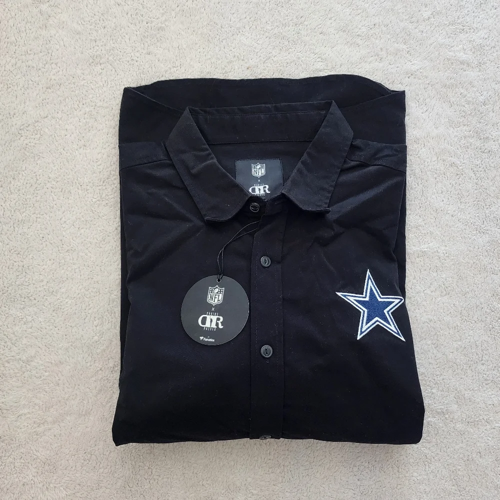 Dallas Cowboys x Darius Rucker Twill L/S Button-Up Shirt, Men XL, NWT - Black - Picture 11 of 11